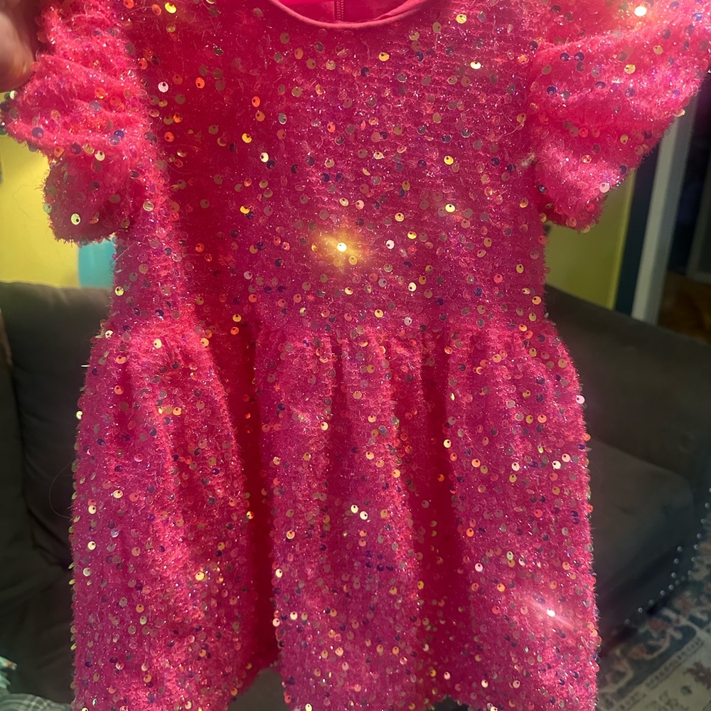 Lola + The Boys Glittering Pink Sequin Dress